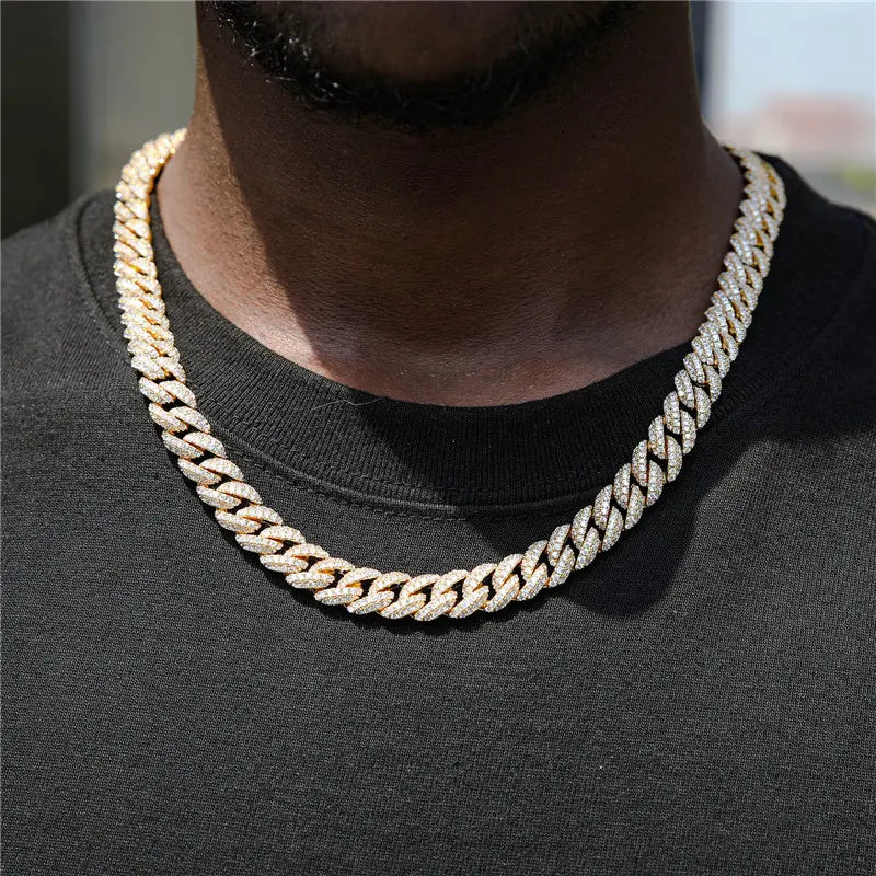8.5MM Prong Setting Cuban Chain