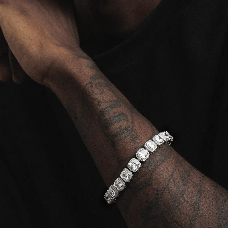 Micro Clustered Tennis Bracelet White Gold / Yellow Gold
