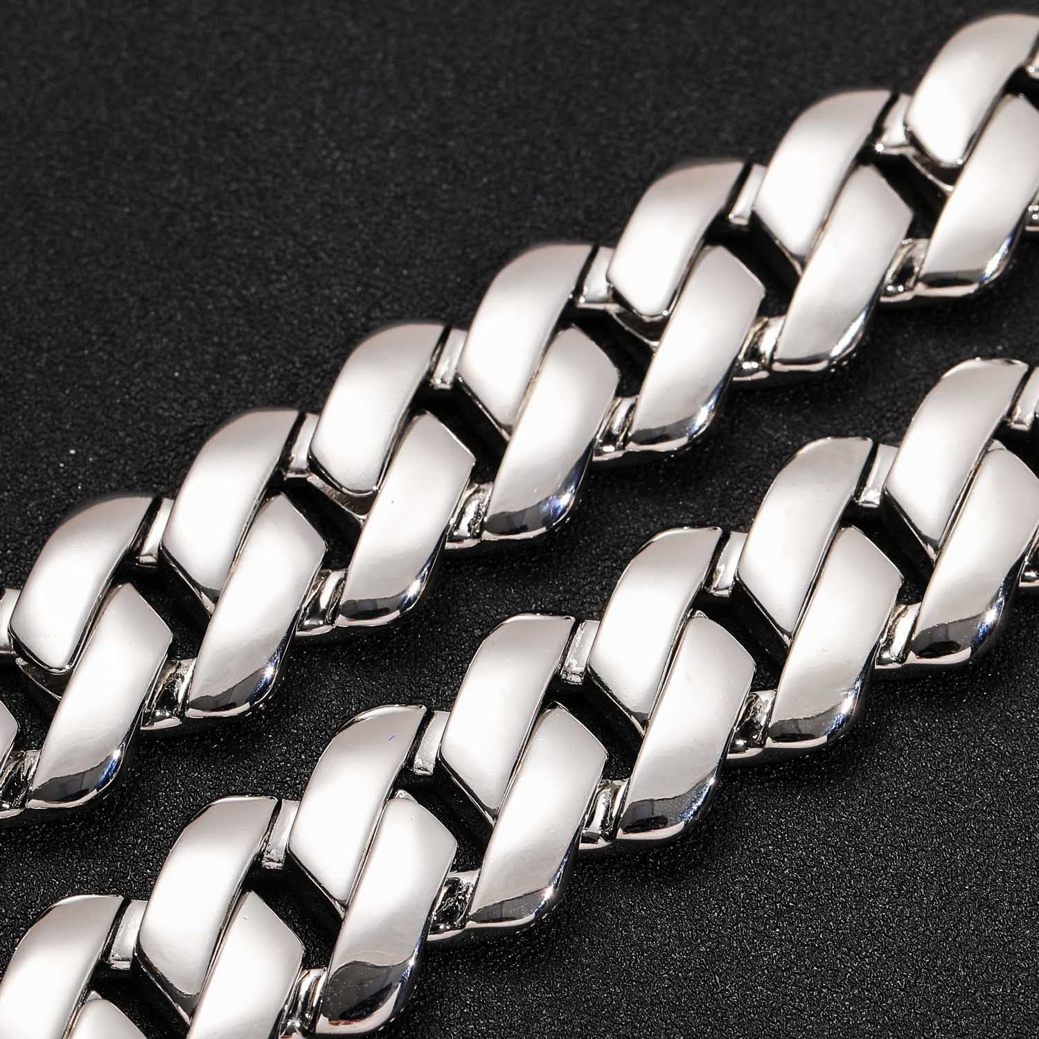 S925 MOISSANITE PRONG CUBAN CHAIN
