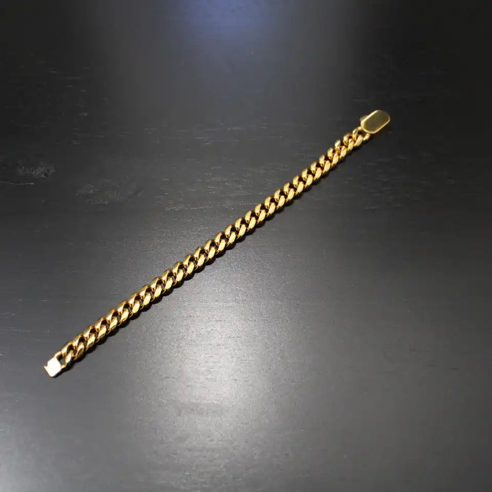 8mm Miami Cuban Bracelet 18k Gold