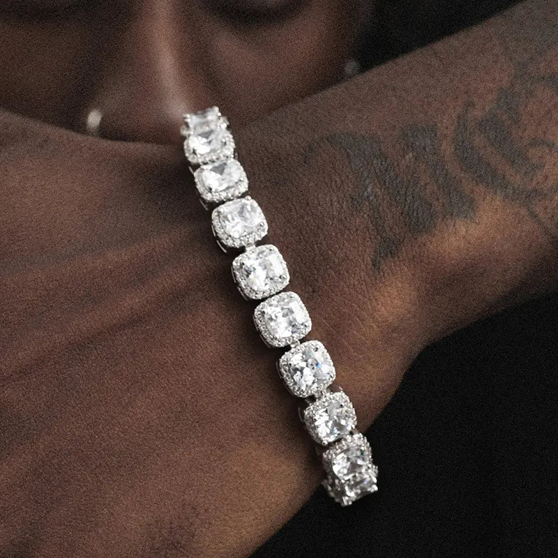 Micro Clustered Tennis Bracelet White Gold / Yellow Gold