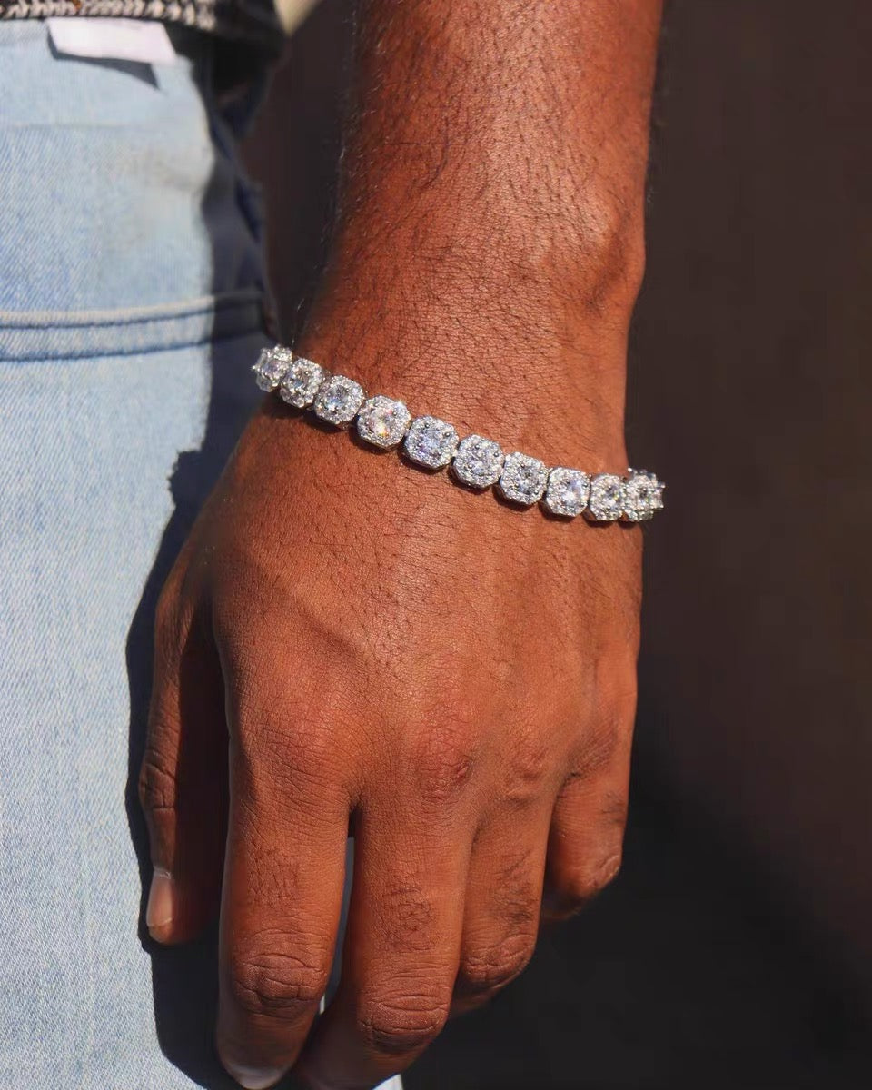 Micro Clustered Tennis Bracelet White Gold / Yellow Gold