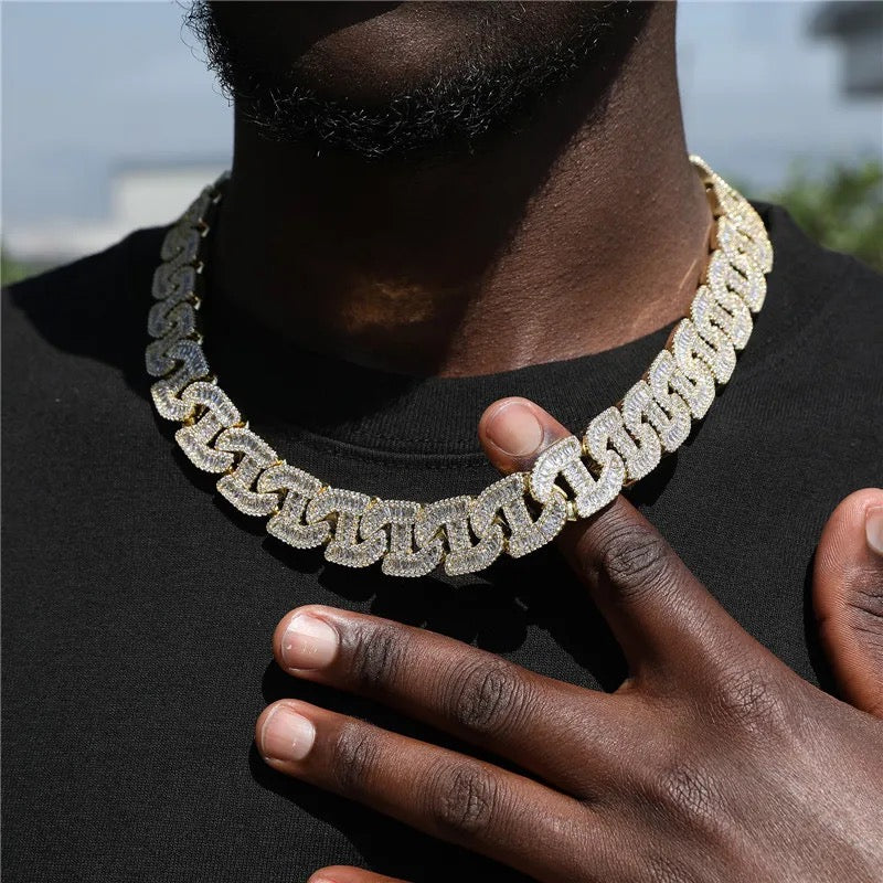 17mm 18K Gold Plated Cuban Link Chain
