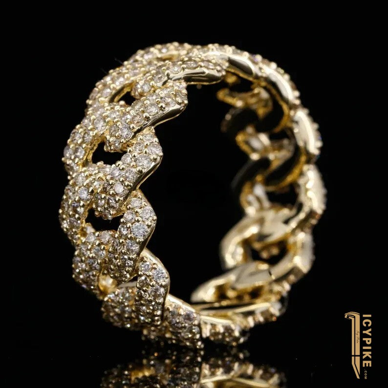 Crown Cuban Link Ring - {{ cuban link}} Ring