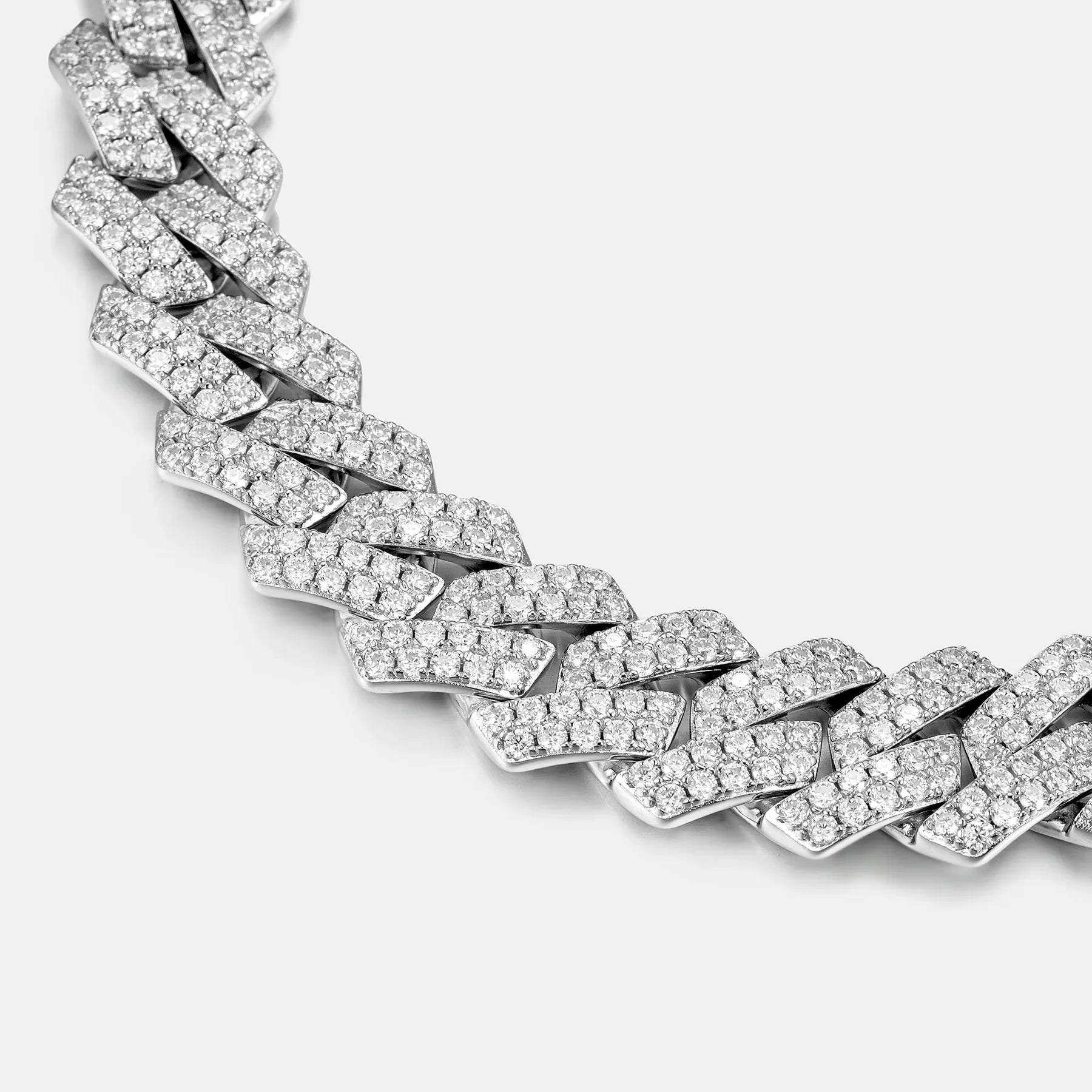 S925 MOISSANITE PRONG CUBAN BRACELT