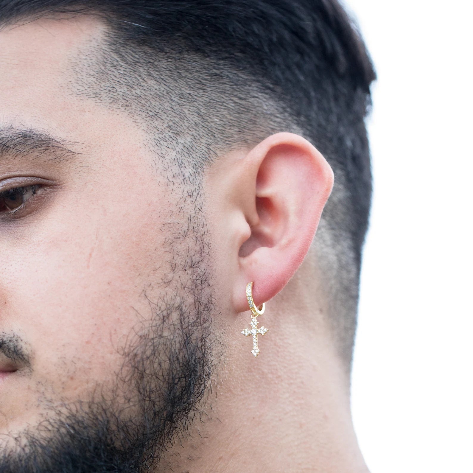 18K Gold Plated Cross Earrings