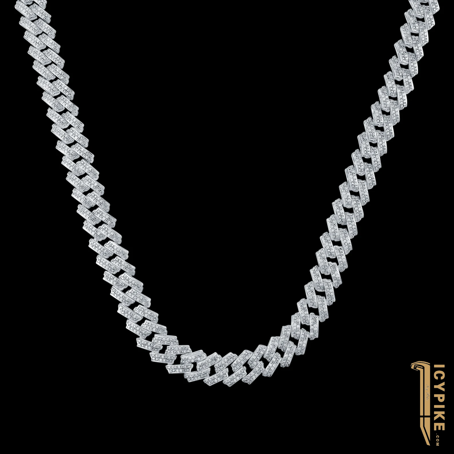 11mm ALL OPTION Natural Diamond PRONG SETTING CUBAN LINK - {{ cuban link}} Chain
