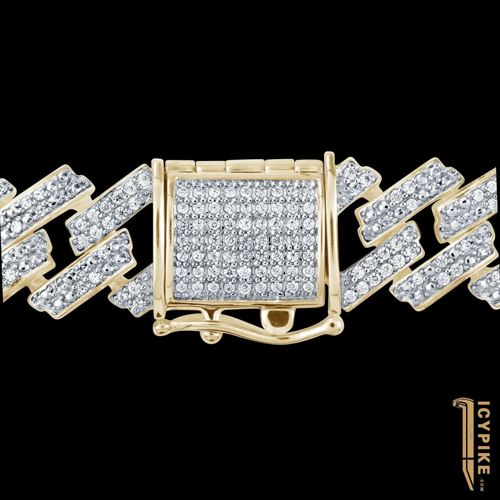 11mm ALL OPTION Natural Diamond PRONG SETTING CUBAN LINK - {{ cuban link}} Chain