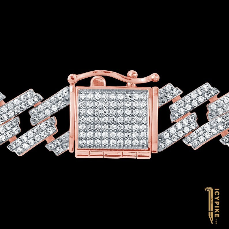 11.35MM Cuban Link Diamond Chain Necklace - {{ cuban link}} Chain