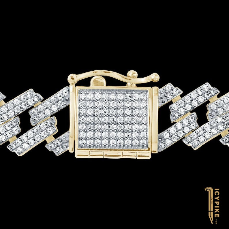 11.35MM Cuban Link Diamond Chain Necklace - {{ cuban link}} Chain