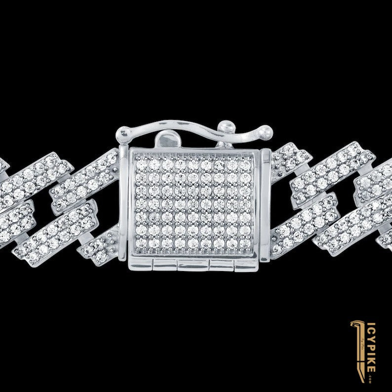 11.35MM Cuban Link Diamond Chain Necklace - {{ cuban link}} Chain