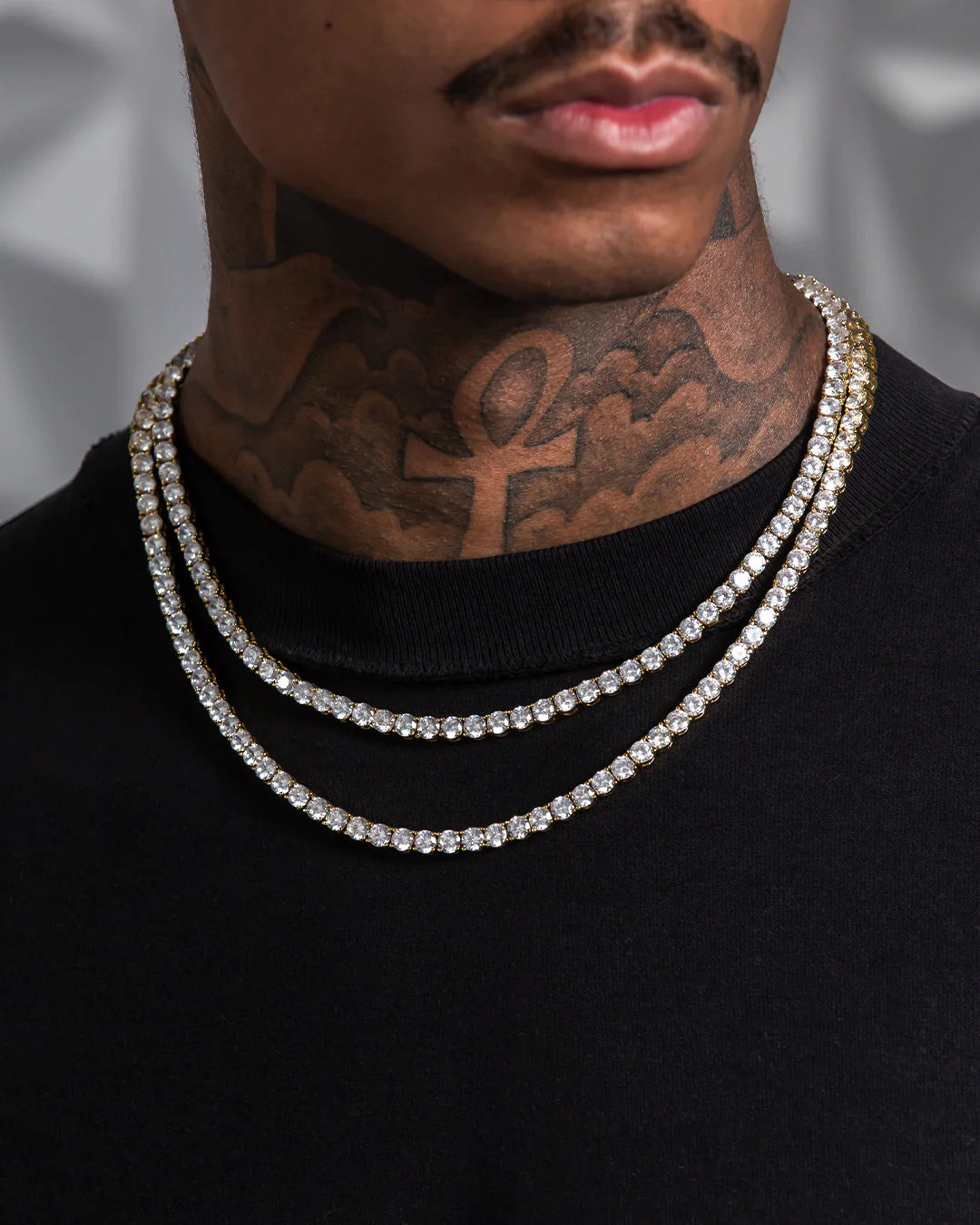4mm 18K Gold Plated Tennis Necklace