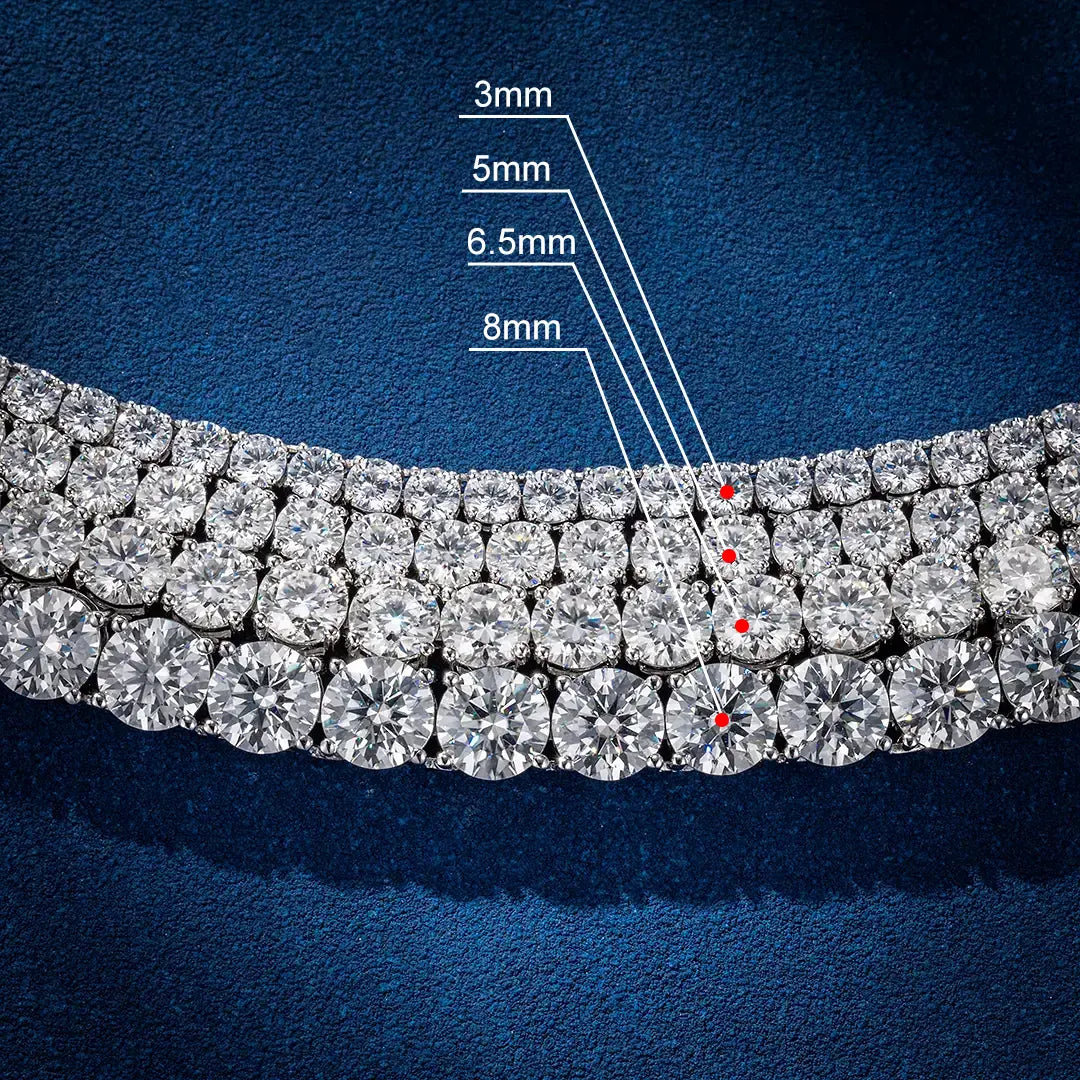 S925 MOISSANITE TENNIS CHAIN