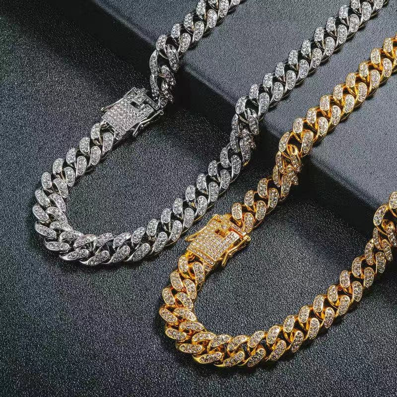 20mm Gold Plated Full Iced Cuban Chain - {{ cuban link}} Chain