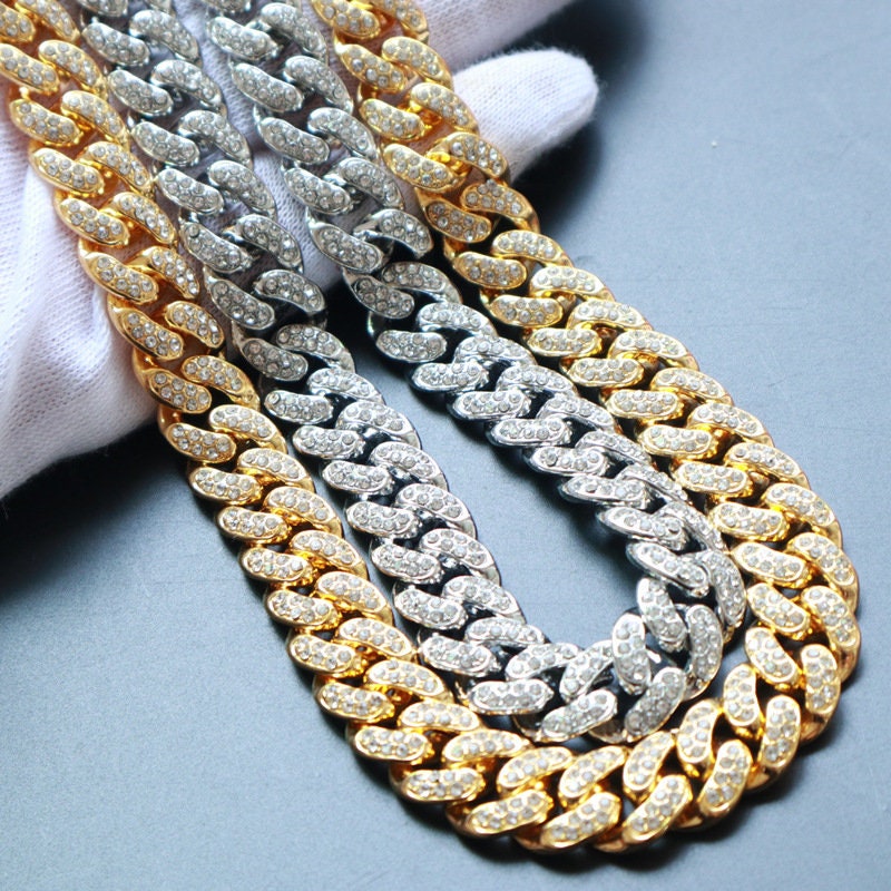 20mm Gold Plated Full Iced Cuban Chain - {{ cuban link}} Chain