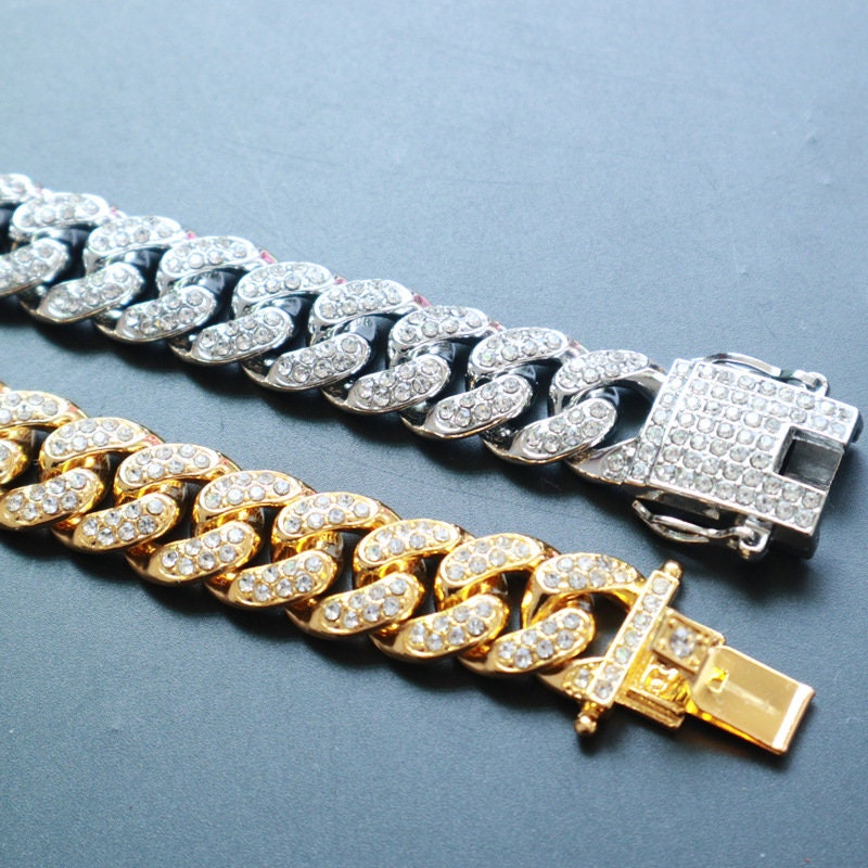 20mm Gold Plated Full Iced Cuban Chain - {{ cuban link}} Chain